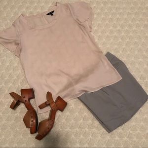 Blush pink satin top